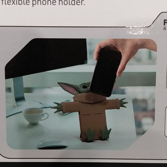 Star Wars The Mandalorian Grogu Flexi Phone Holder and Stand Disney - Picture 4 of 9